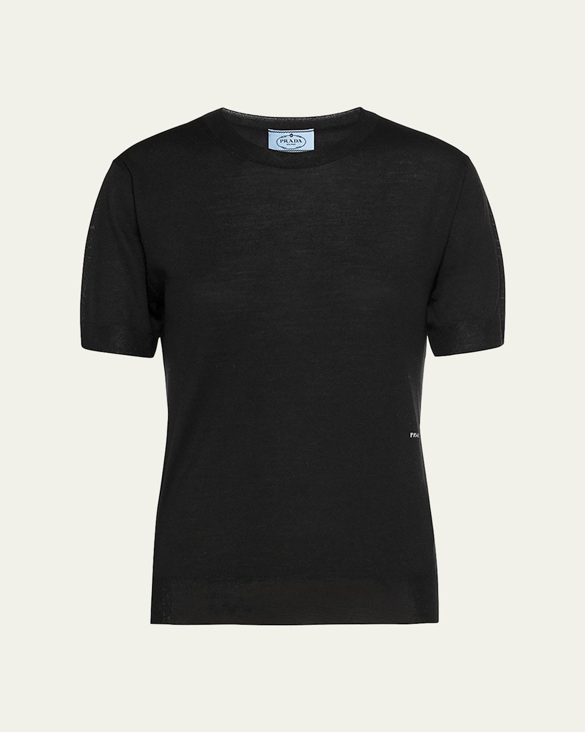 Wool Short-Sleeve Sweater Product Image