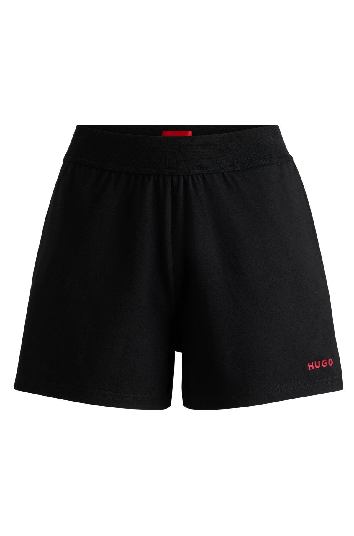 Relaxed-fit shorts with silicone-printed logo Product Image