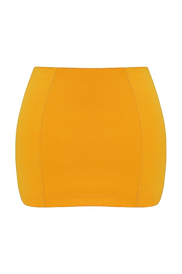 Nisha  tangerine sculpting mini skirt Product Image