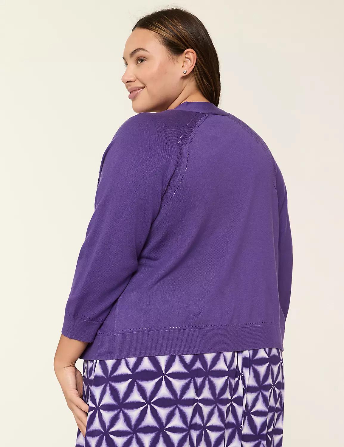 3/4-Sleeve Open-Front Shrug Product Image