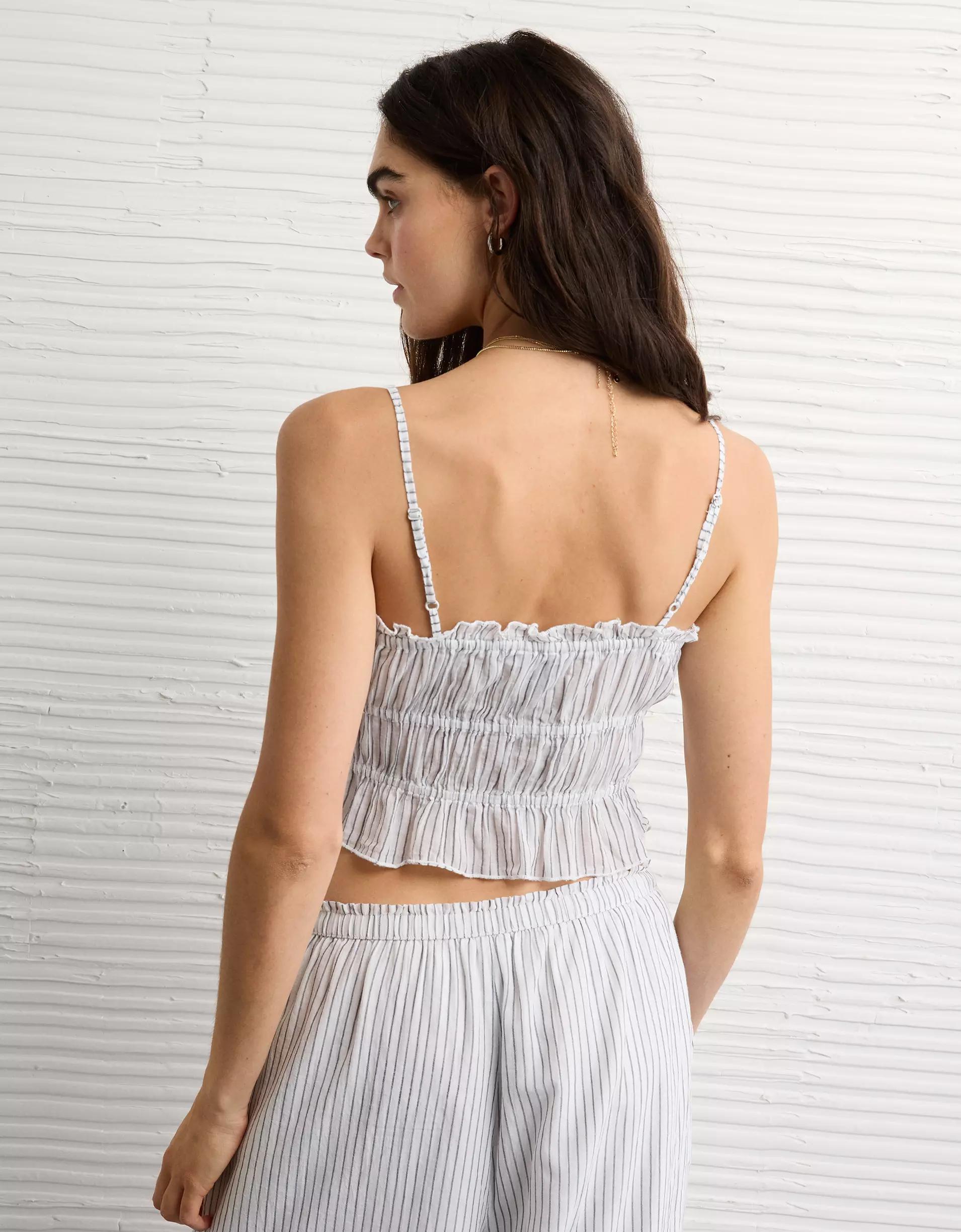 AE Tiered Ruched Tank Top Product Image