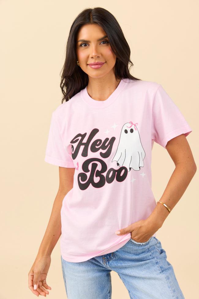 Hey Boo Light Pink Graphic Tee Product Image