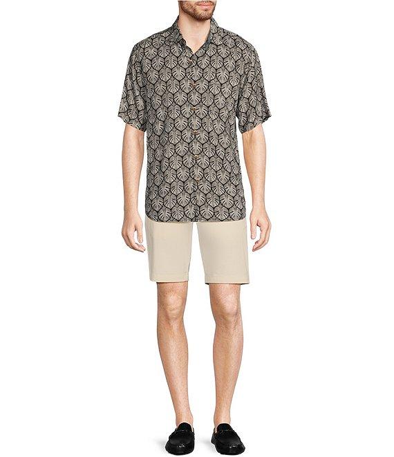 Tommy Bahama Big & Tall Veracruz Cay Monstera Tiles Short Sleeve Woven Shirt Product Image