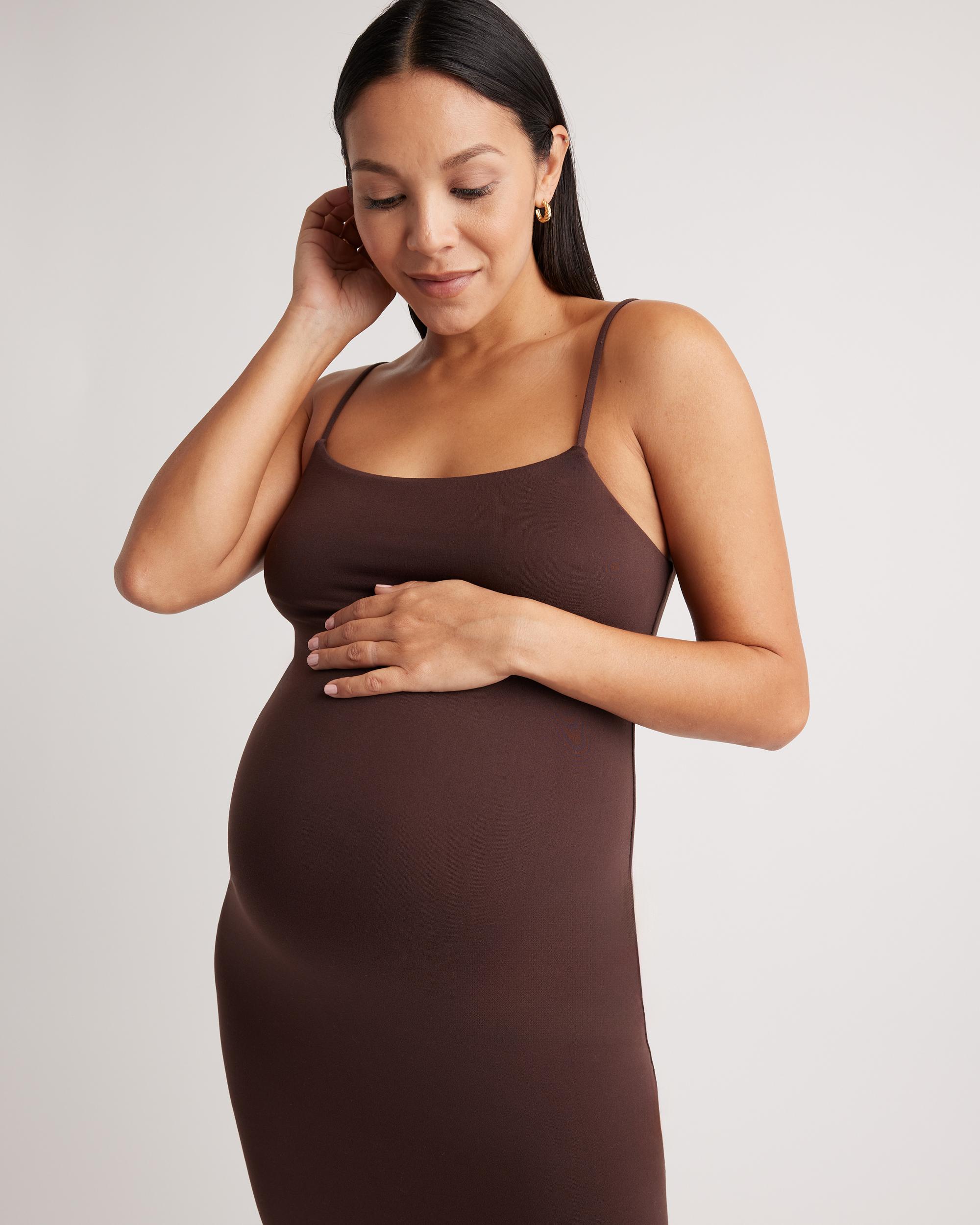 Quince | Women's Recycled Knit Maternity Midi Dress Recycled Polyester Product Image