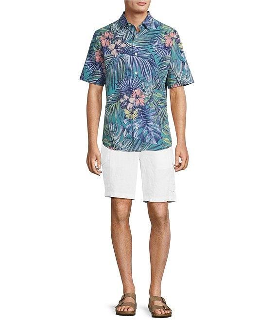 Caribbean Isle Breeze Performance Stretch Solid Short Sleeve Woven Shirt Product Image