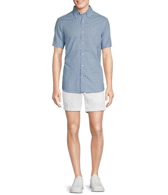 Cremieux Blue Label Glen Plaid Lightweight Oxford Short Sleeve Woven Shirt Product Image