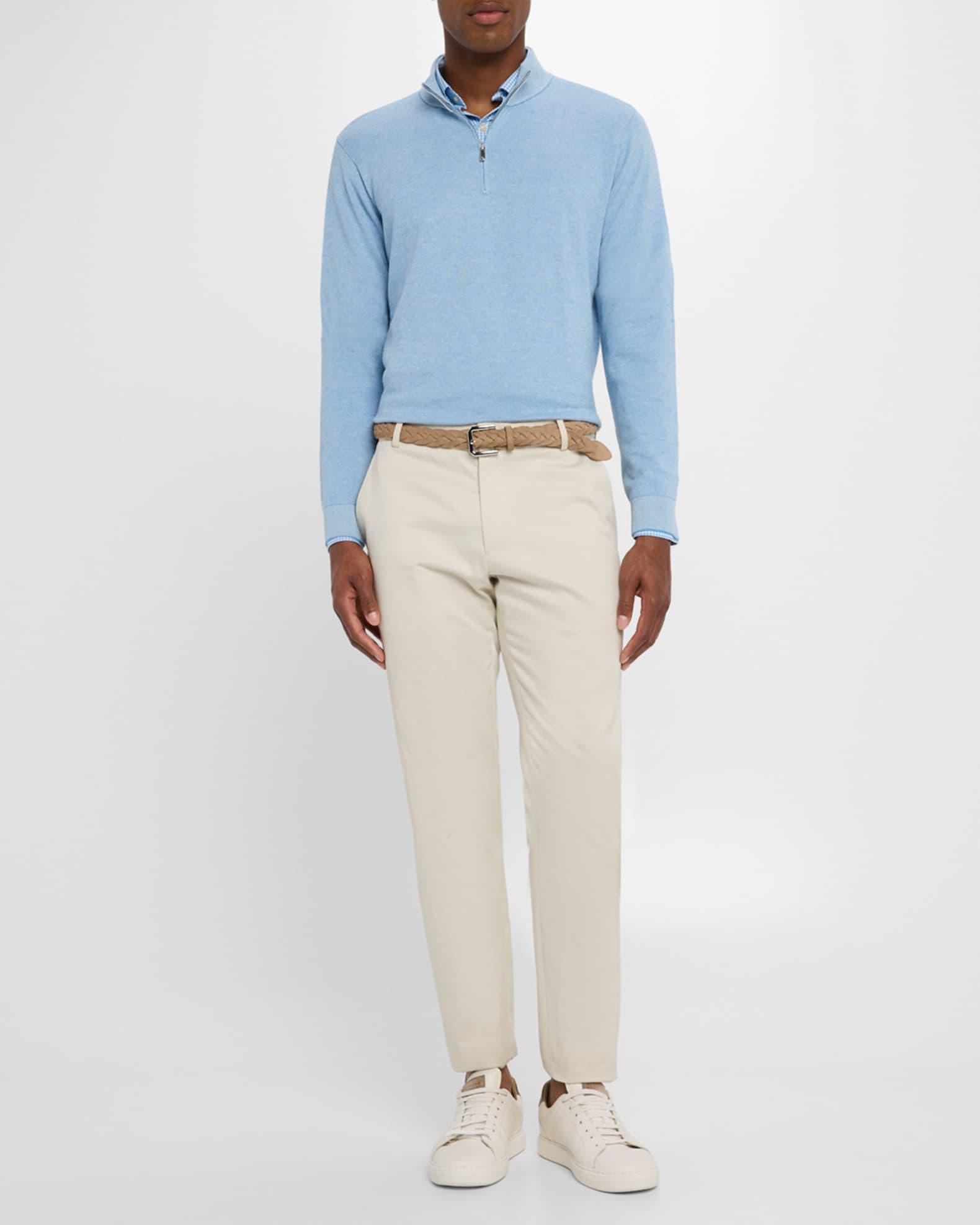 Men's Birdseye Knit Quarter-Zip Sweater Product Image