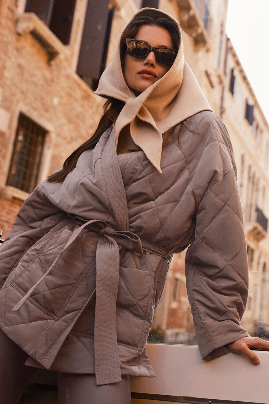 Urbanite Wrap Puffer - Mushroom Female Product Image