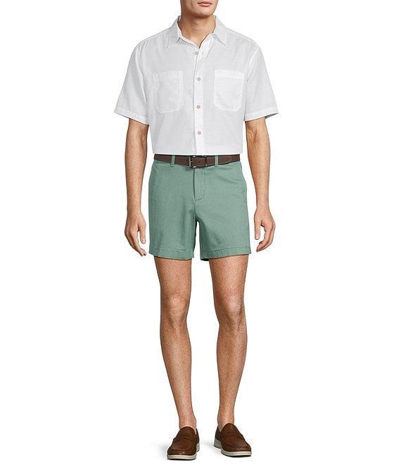 Roundtree & Yorke Short Sleeve Textured Solid Sport Shirt Product Image