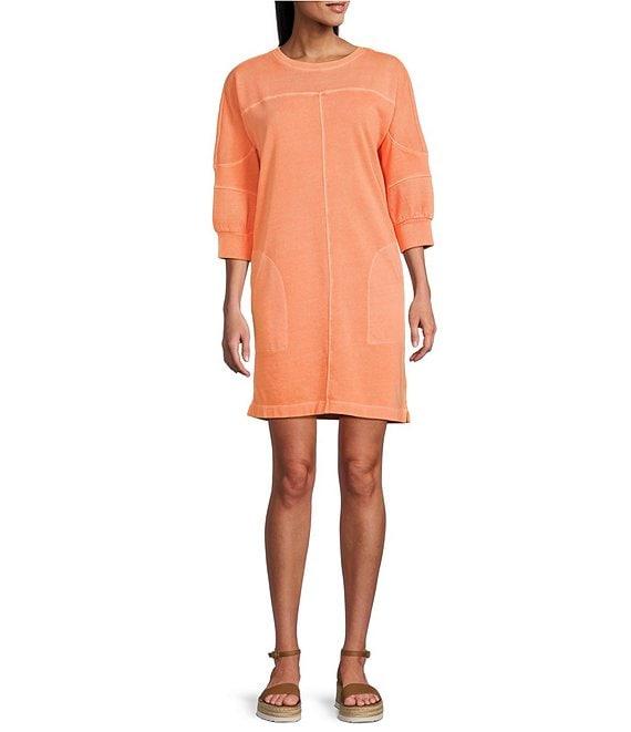 Westbound 3/4 Sleeve Crew Neck Dress Product Image