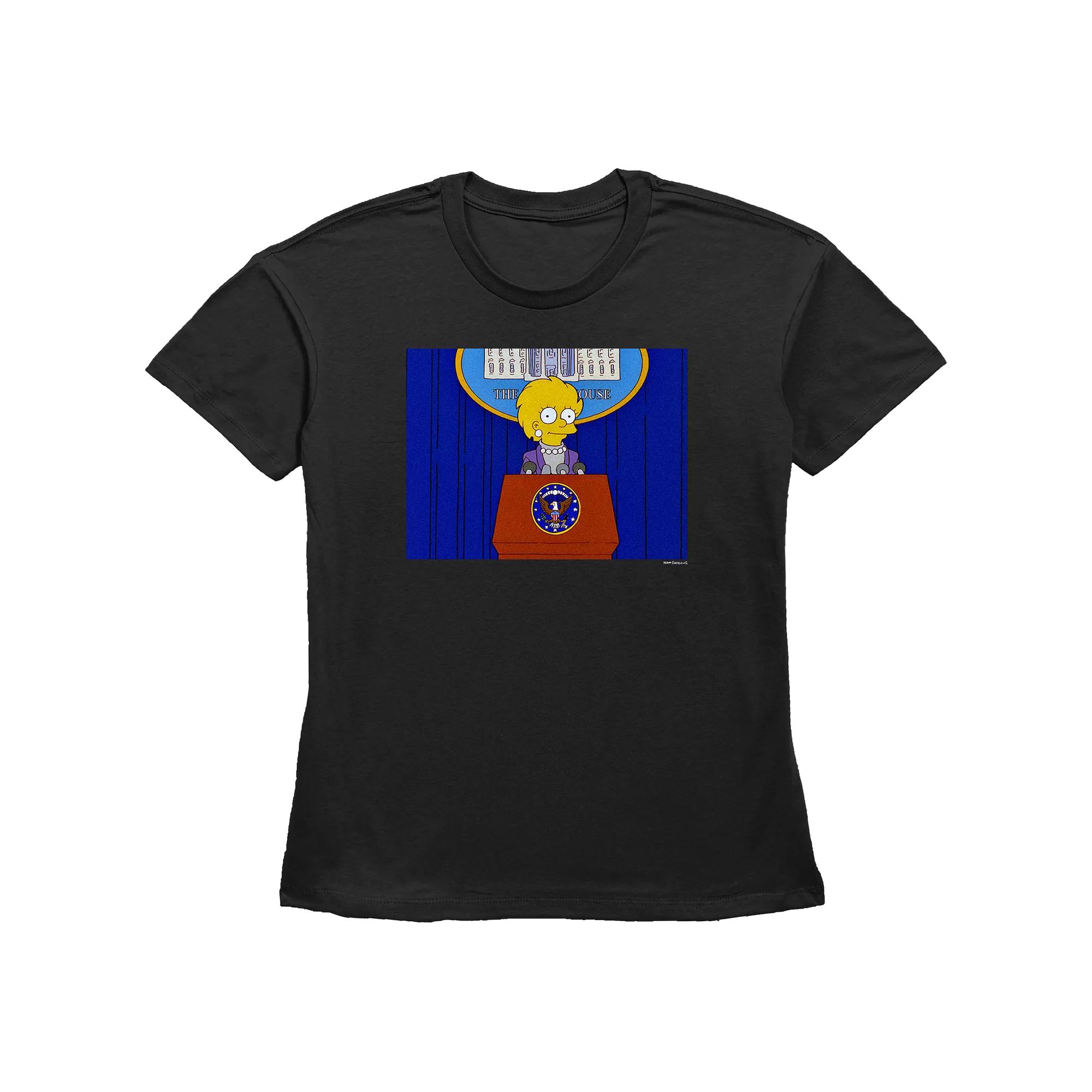 Women's The Simpsons Future President Lisa Basic Fit Graphic Tee, Girl's,  Product Image