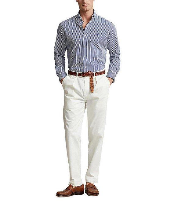Polo Ralph Lauren Classic Fit Striped Stretch Poplin Shirt Product Image