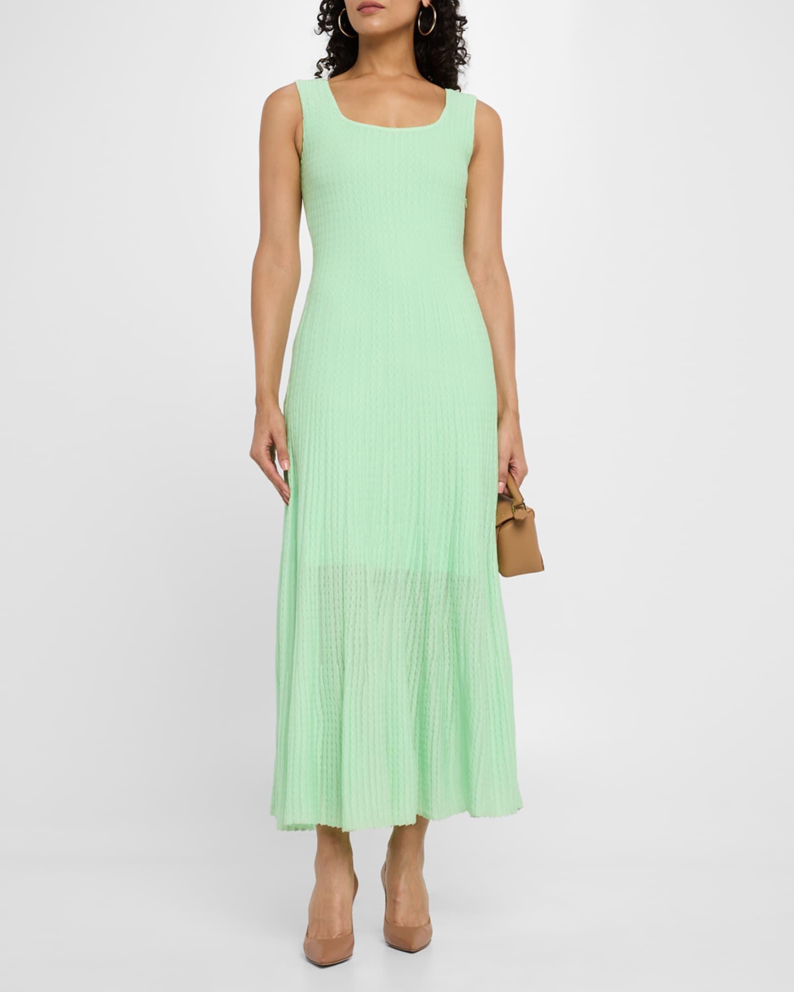 Sleeveless Fit & Flare Cable-Knit Maxi Dress Product Image