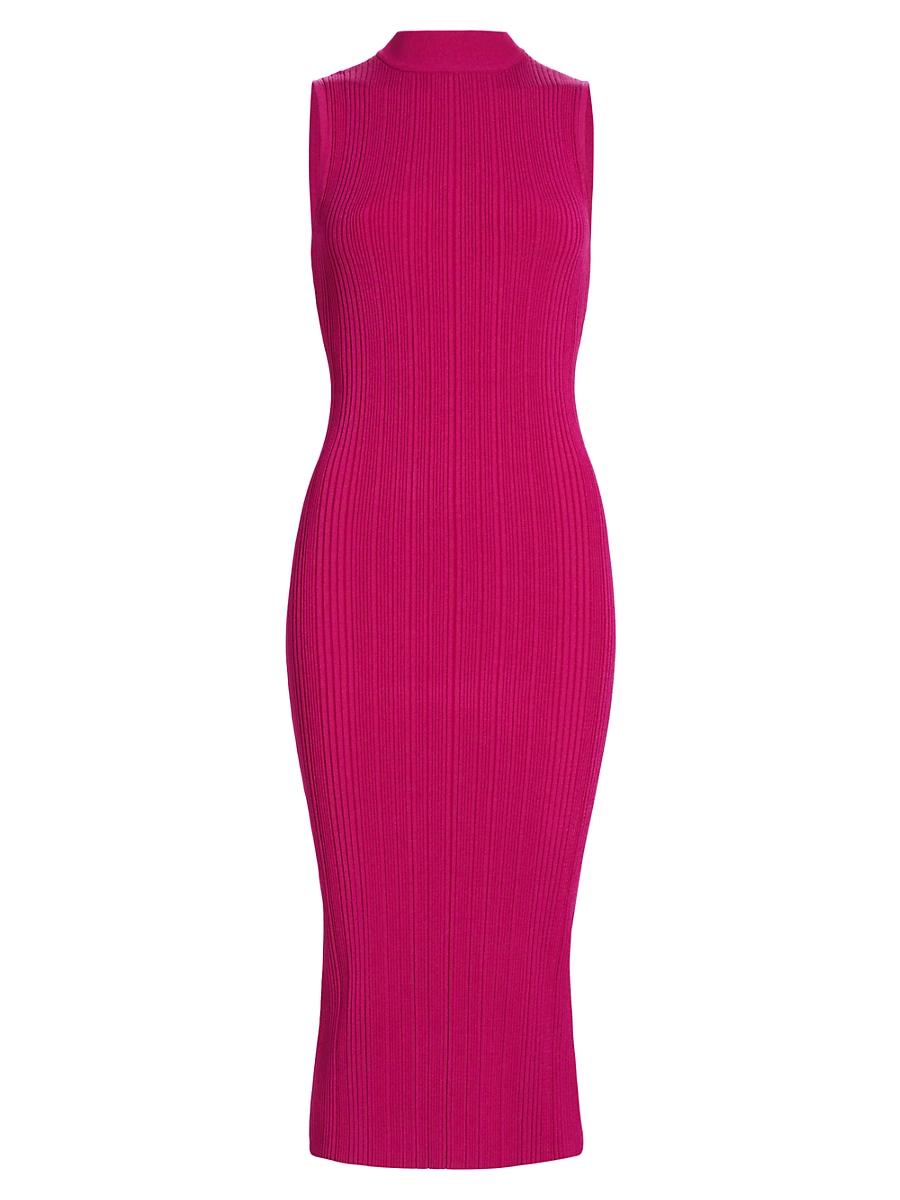 Womens Rib-Knit Midi-Dress Product Image