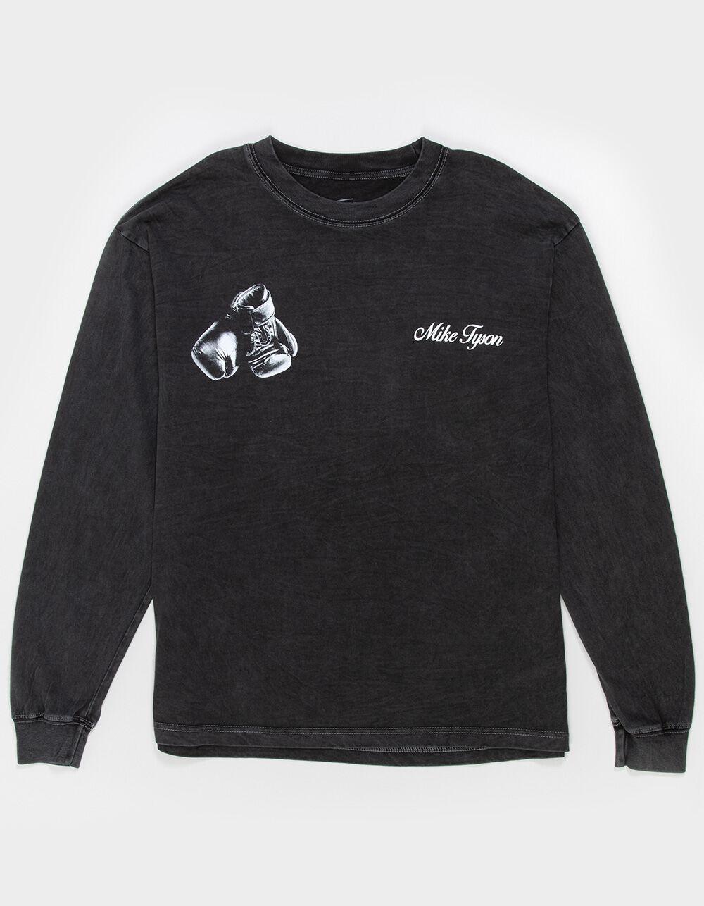 MIKE TYSON Photoreal Mens Long Sleeve Tee - BLACK Product Image