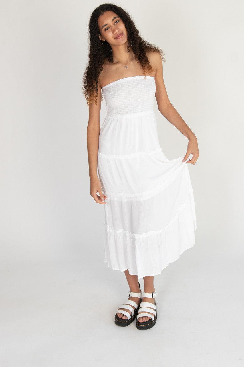 Tube Top Smocked Maxi Dress Product Image