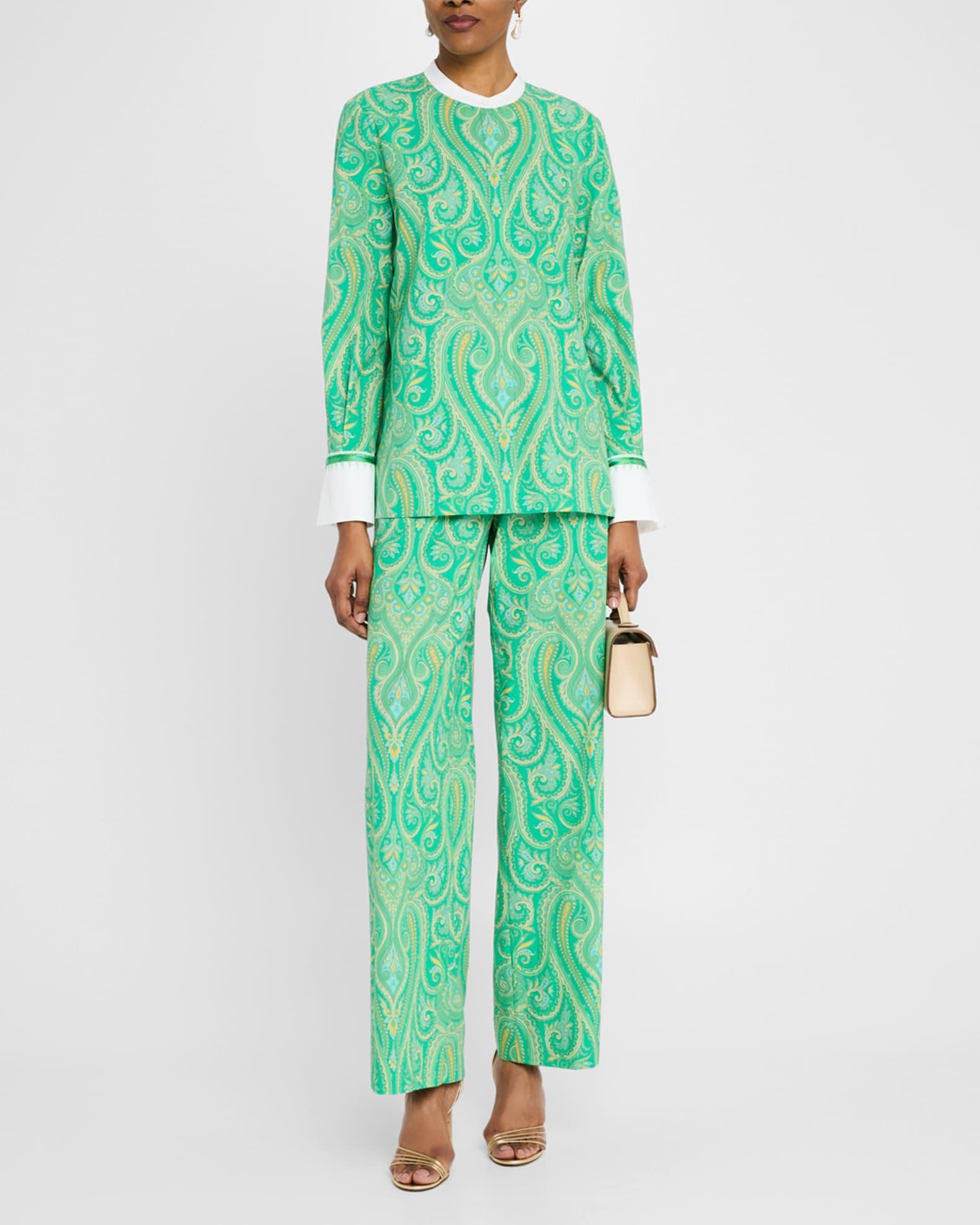 Braxton Paisley-Print Cotton Pants Product Image