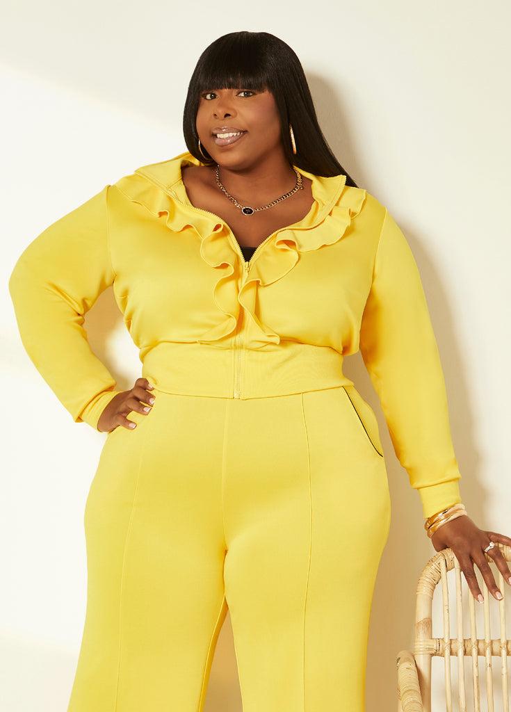 Ruffle Trimmed Track Jacket Product Image