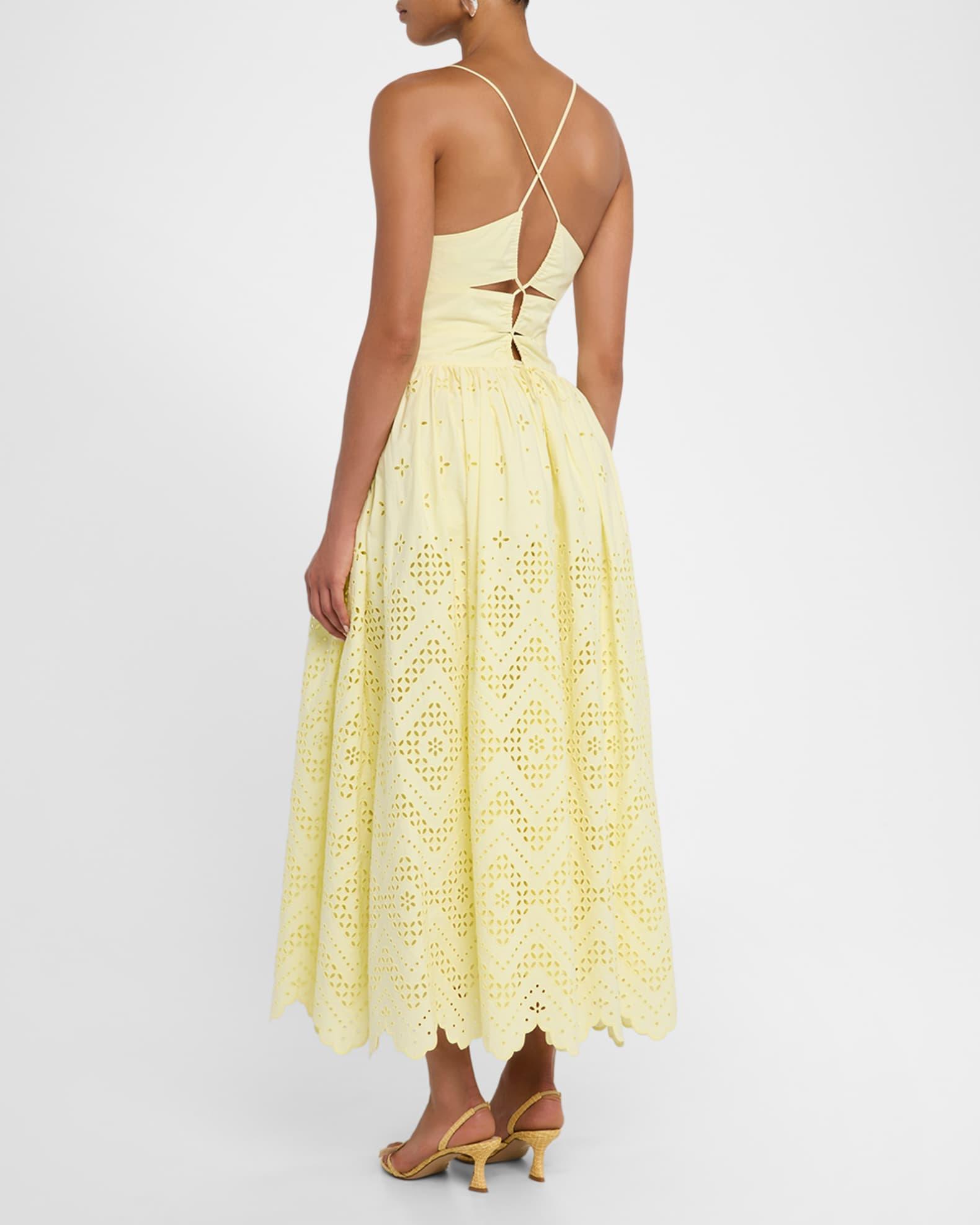 Embroidered Cotton Midi Dress Product Image