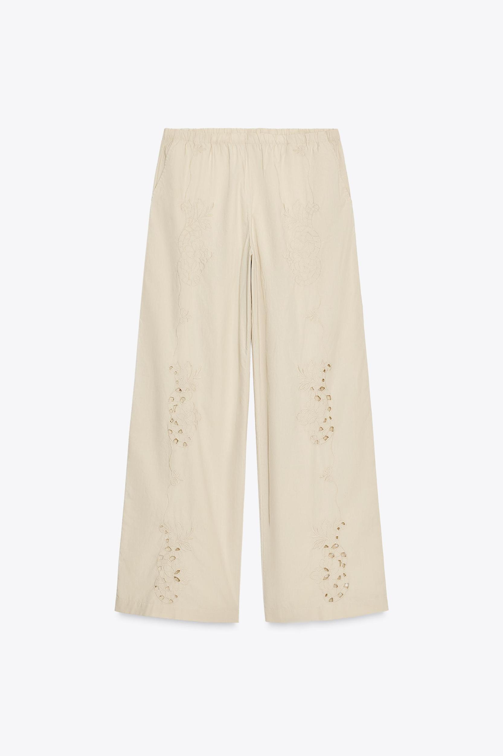 EMBROIDERED PAJAMA PANTS Product Image