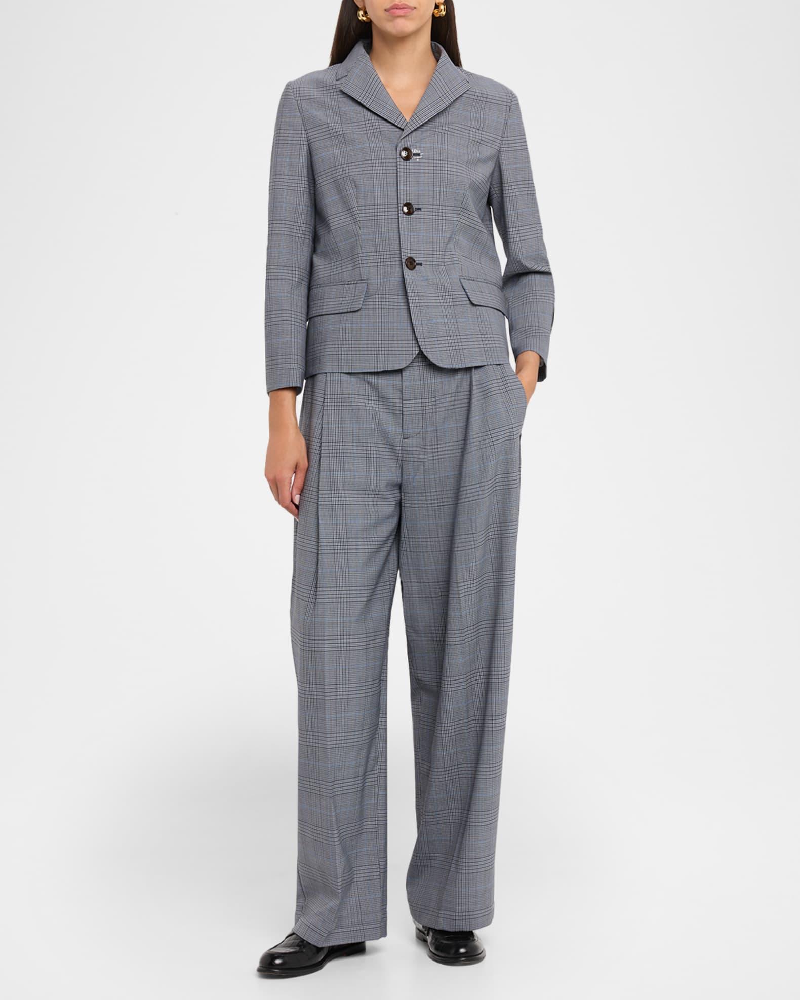 Check Single-Breasted Jacket Product Image