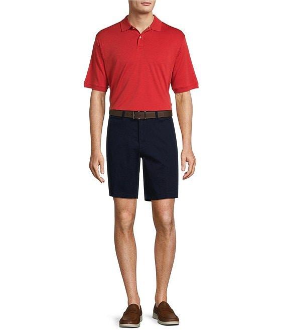 Roundtree & Yorke The Cloud Collection 9#double; Flat Front Washed Chino Shorts Product Image