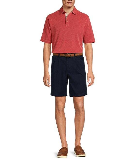 Roundtree & Yorke Short Sleeve Stripe Polynosic Polo Shirt Product Image