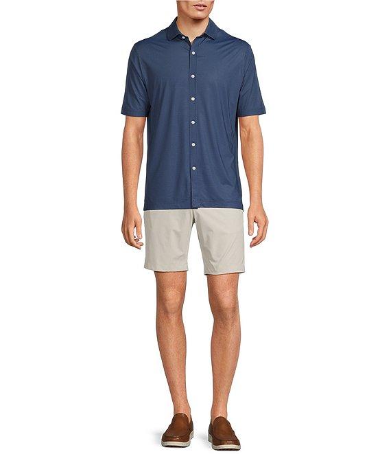 Hart Schaffner Marx Luxury Performance Short Sleeve Scale Print Coatfront Shirt Product Image