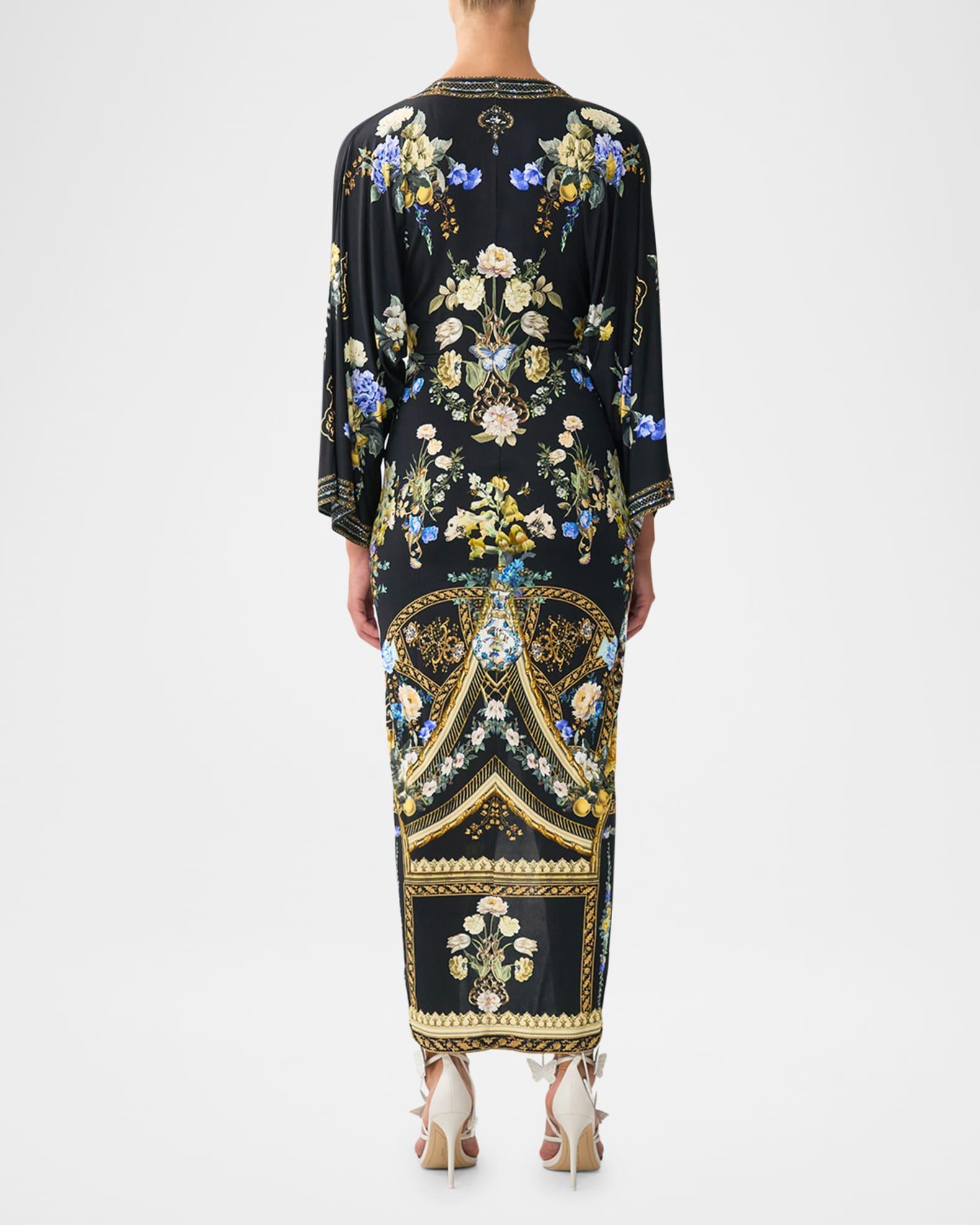 Ottoman Elegance Long Split Front Twist Dress Product Image