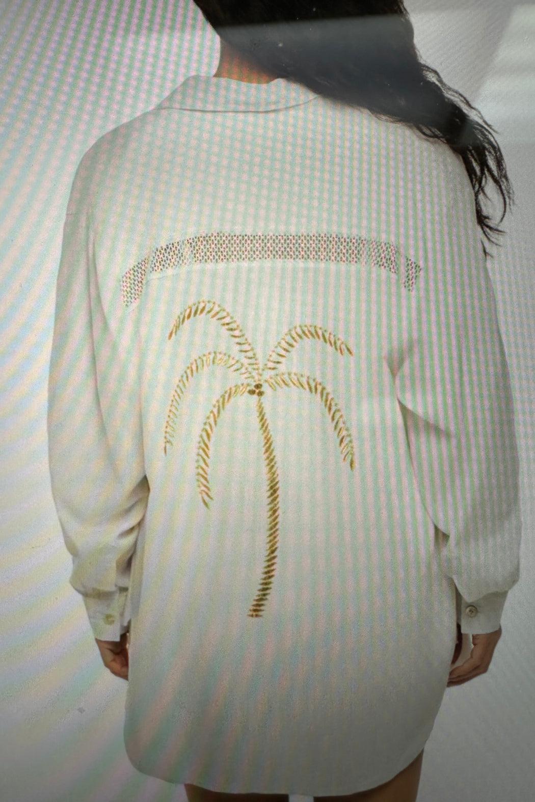 Golden Palm Emb Shirt Product Image