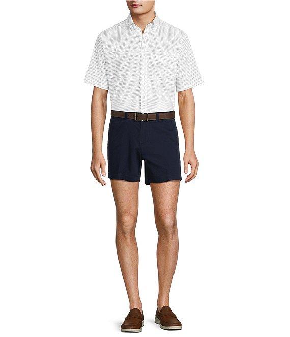 Gold Label Roundtree & Yorke Non-Iron Short Sleeve Diamond Geo Print Sport Shirt Product Image