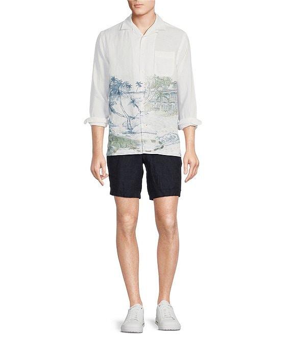 Cremieux Blue Label Key West Collection Landscape Print Long Sleeve Woven Camp Shirt Product Image