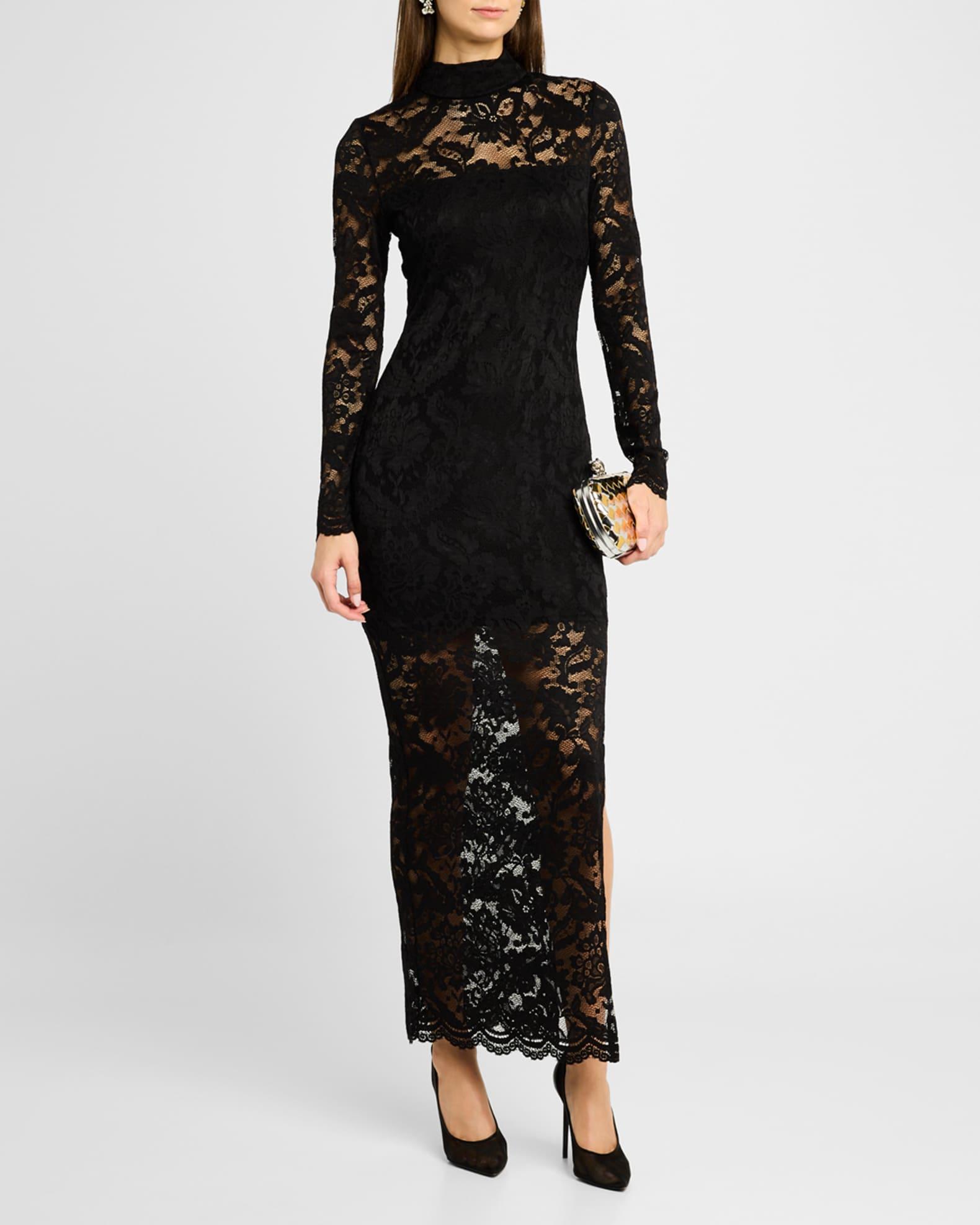 Choi Lace Turtleneck Maxi Dress Product Image