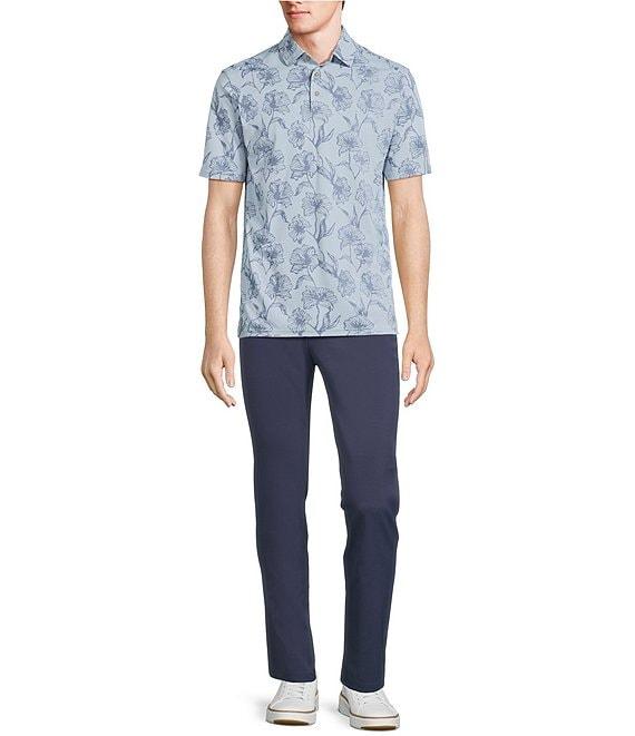 Rowm Rec & Relax Short Sleeve Floral Jacquard Polo Product Image