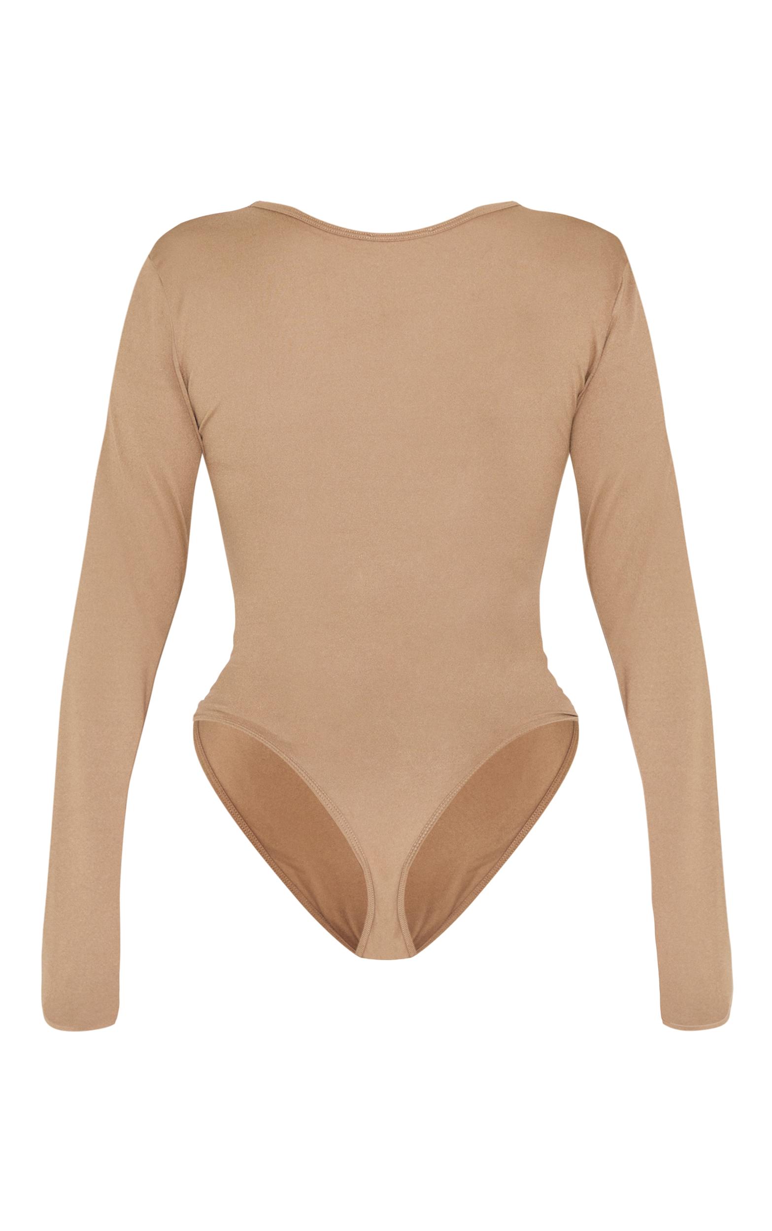 Shape Olive Sculpted V Neck Long Sleeve Bodysuit Product Image