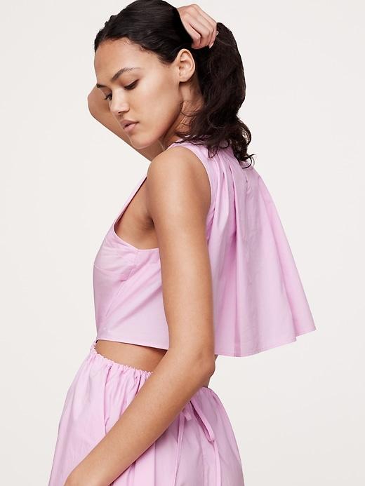 Cotton Poplin Cut-Out Midi Dress Product Image