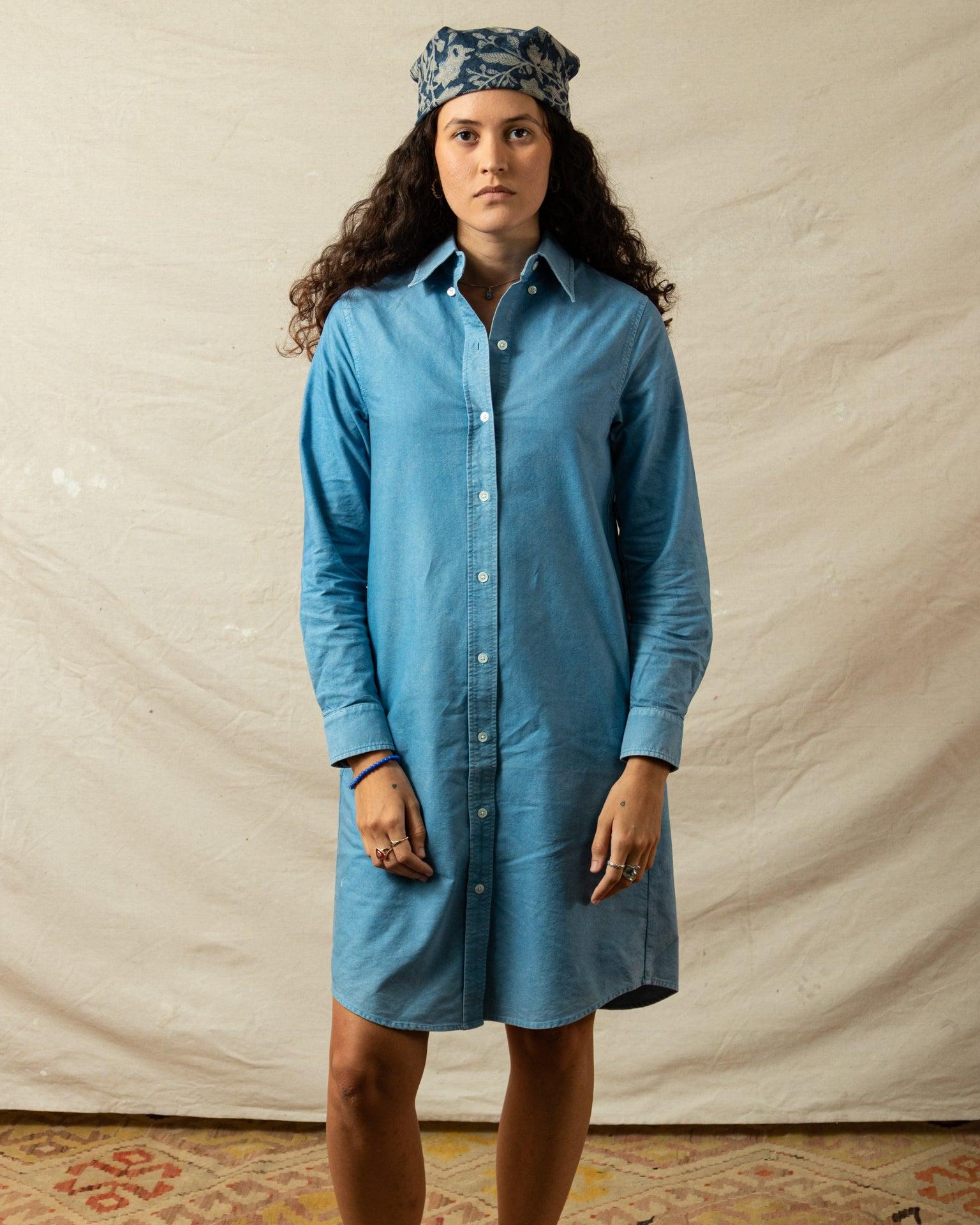 Hand Blocked Bandana in Azure Product Image