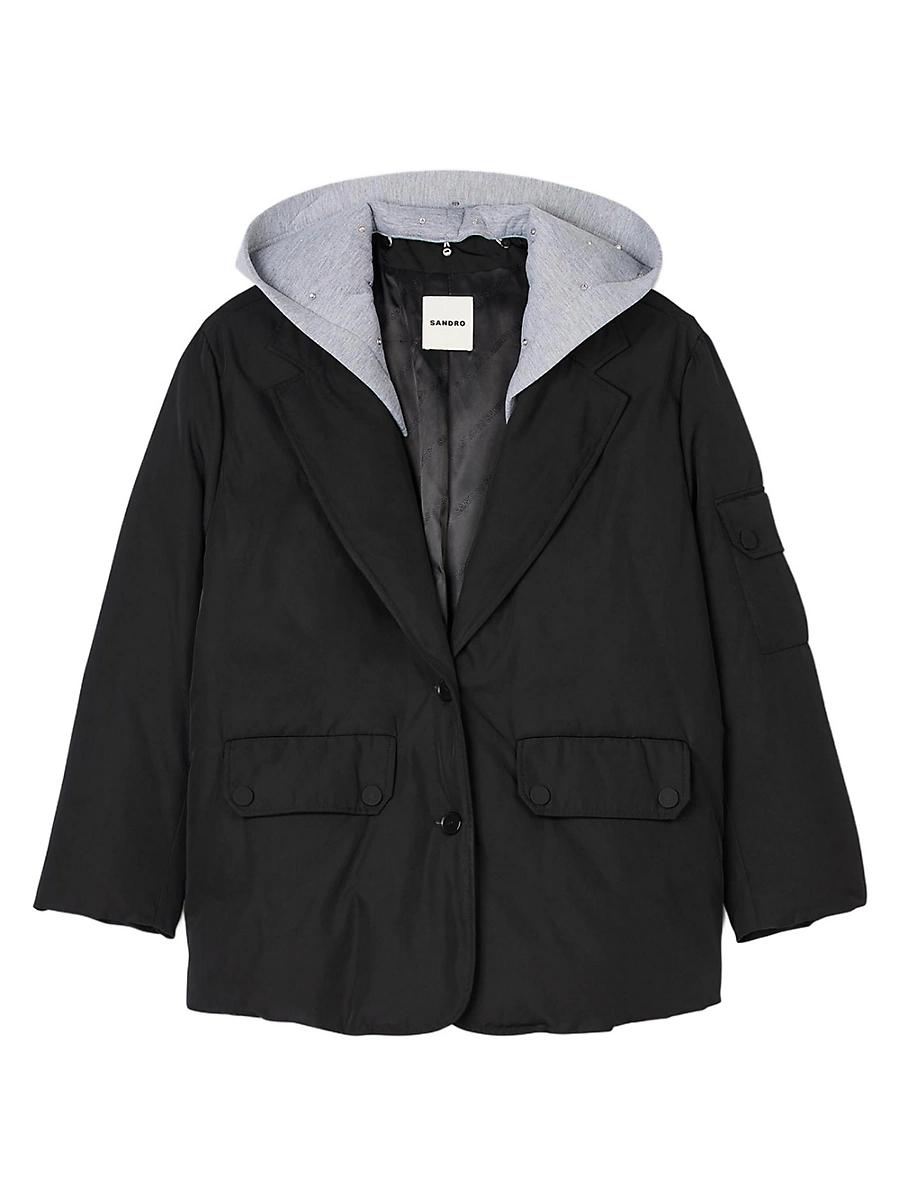 Womens Coat with Contrasting Hood Product Image