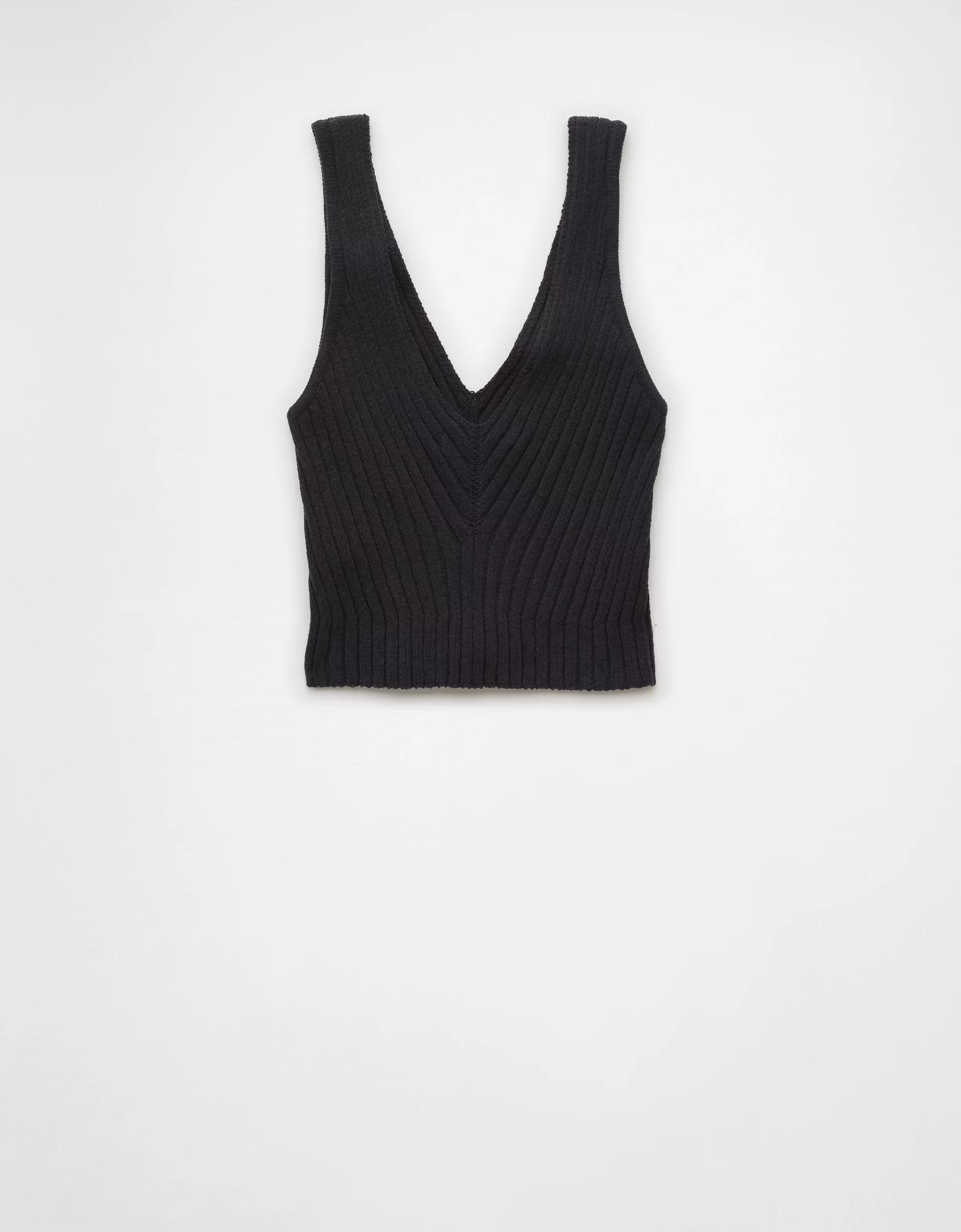 AE V-Neck Chenille Sweater Tank Top Product Image