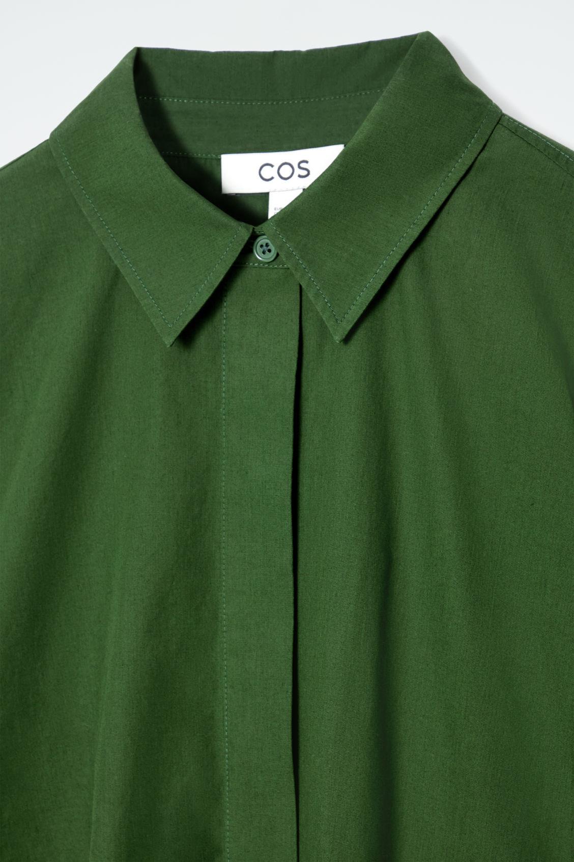 LONG-SLEEVED A-LINE SHIRT DRESS Product Image