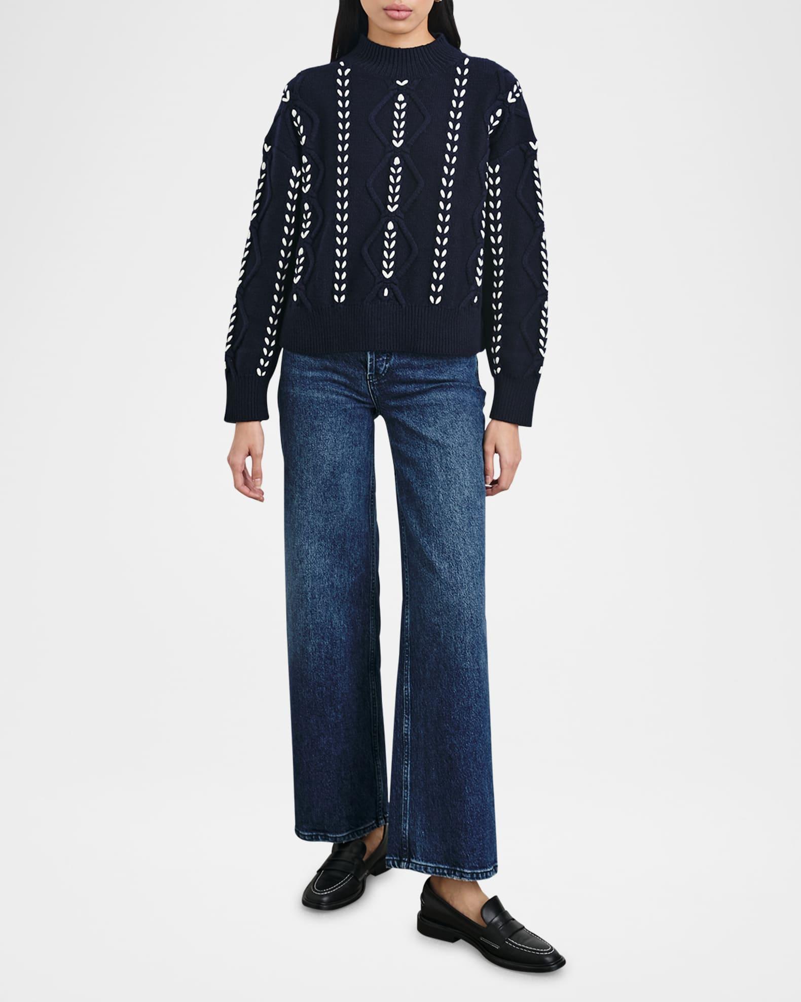 Tori Ribbed Wool-Blend Sweater Product Image