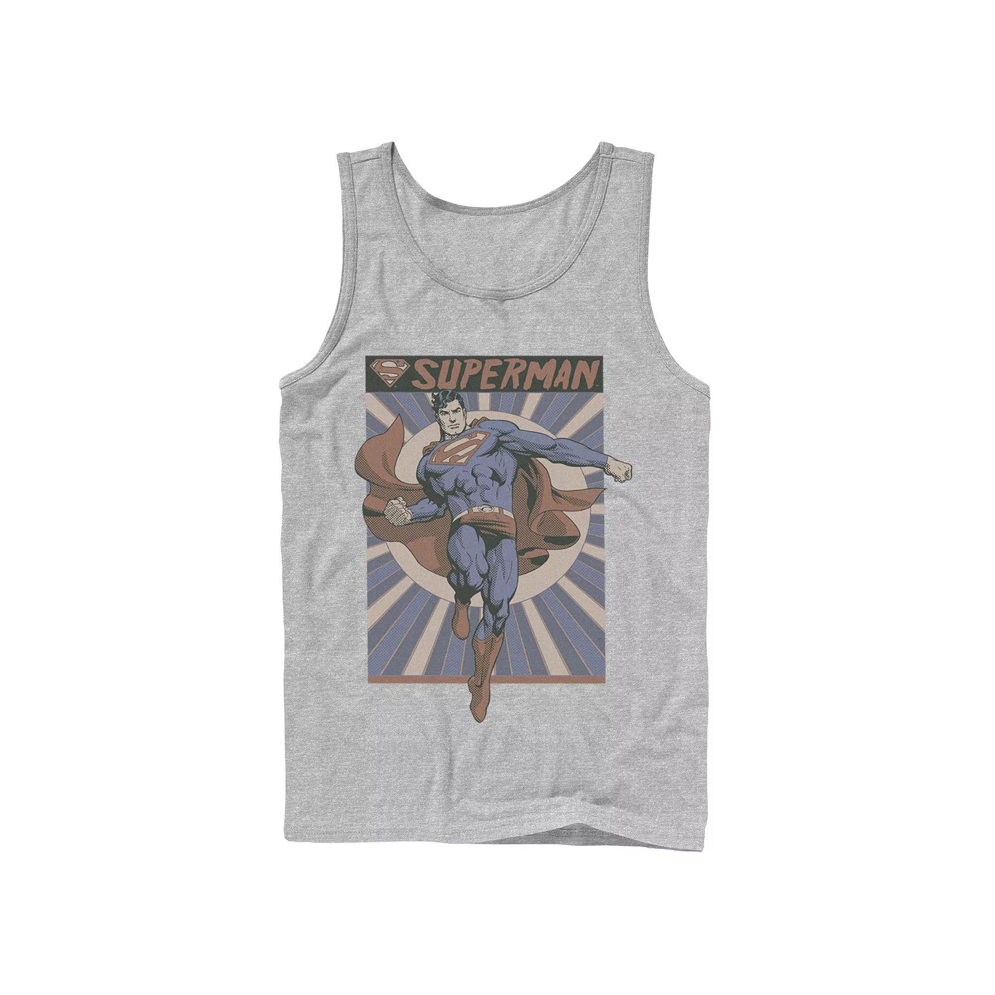 Men's DC Comics Superman Posed Pop Art Poster Tank Top,  Product Image