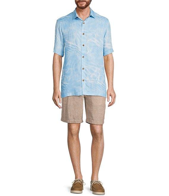 Caribbean Clear Water Print Short Sleeve Woven Shirt Product Image