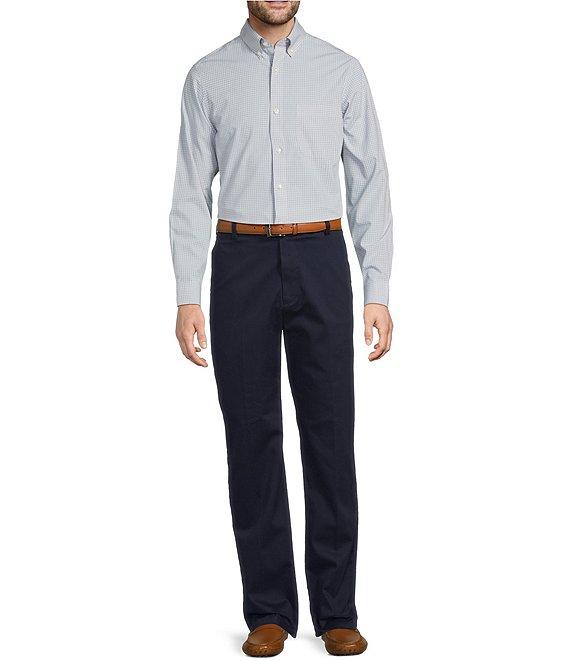 Gold Label Roundtree & Yorke Slim Fit Non-Iron Long Sleeve Small Check Sport Shirt Product Image