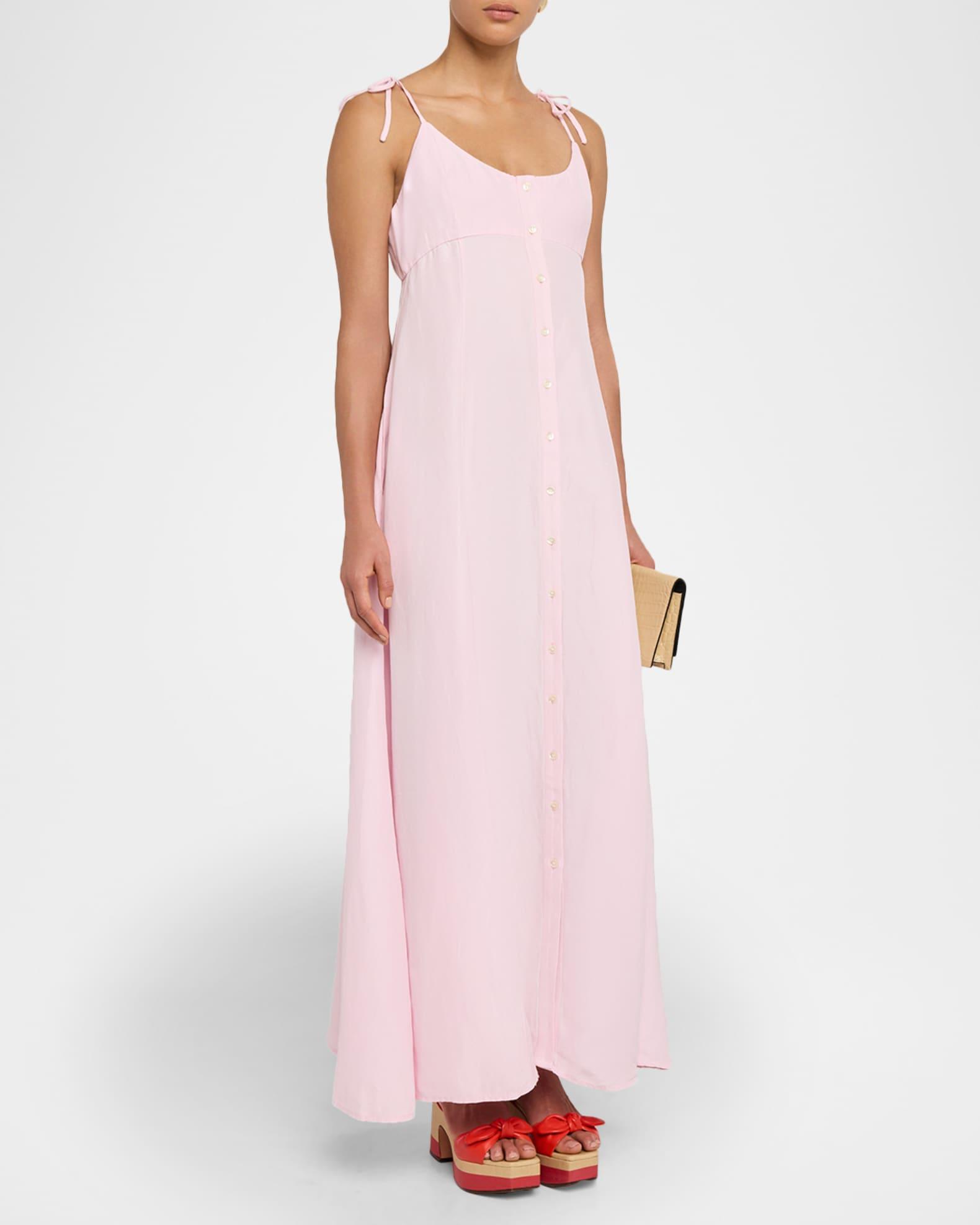 High Garden Sleeveless Button-Front Maxi Dress Product Image