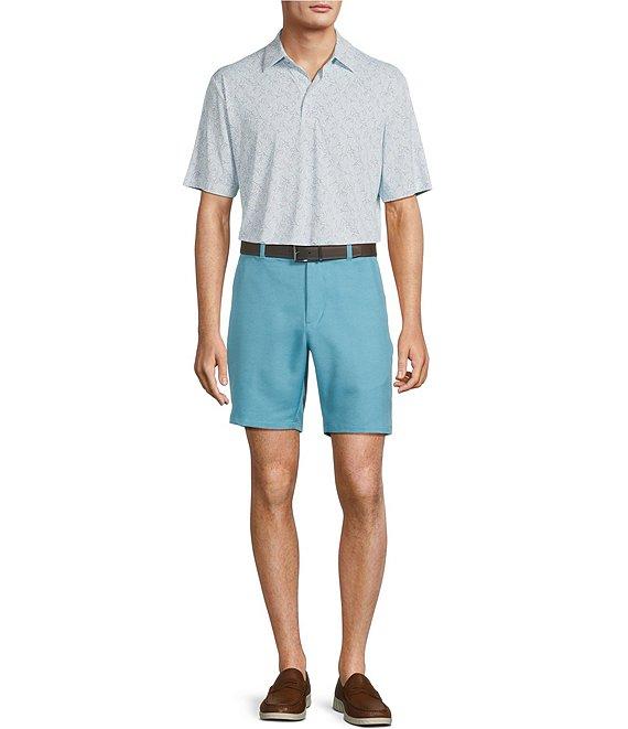 Roundtree & Yorke Performance Stretch Fabric Classic Fit Flat Front 8#double; Horizontal Texutred Shorts Product Image