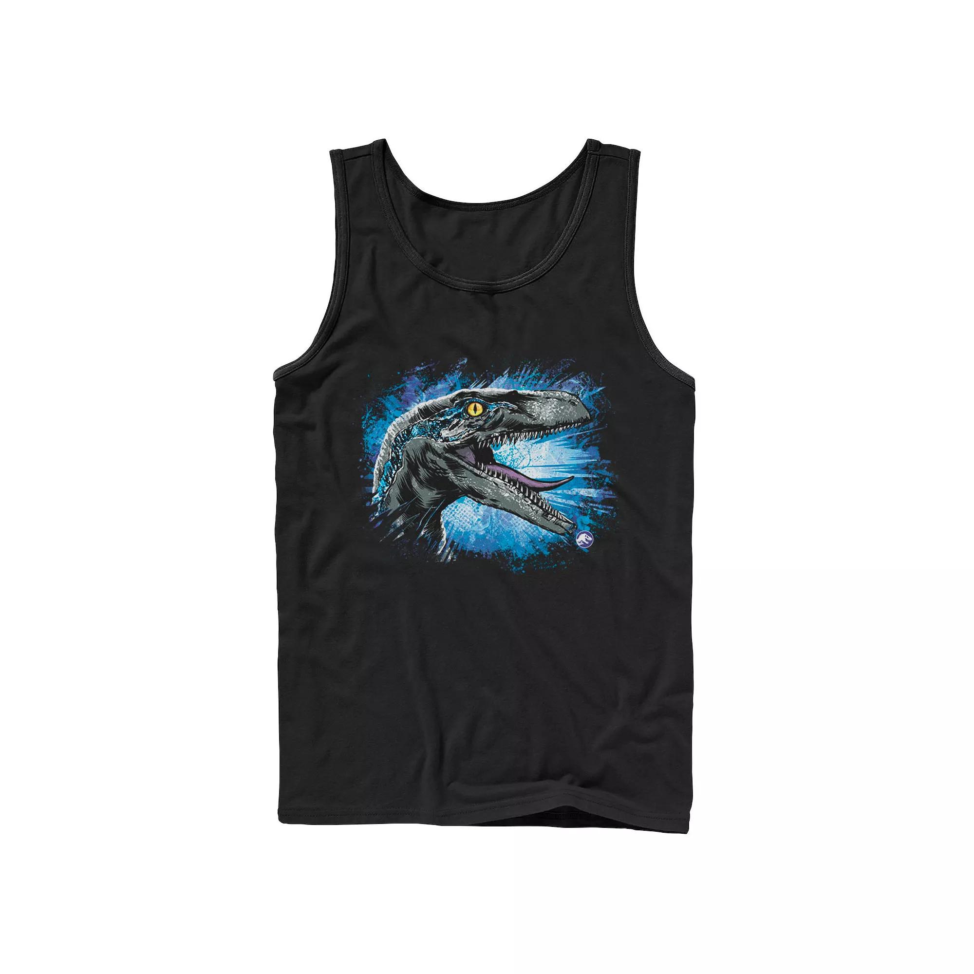 Men's Harry Potter Ron Harry Hermione Blue Lighting Portrait Graphic Tank Top,  Product Image