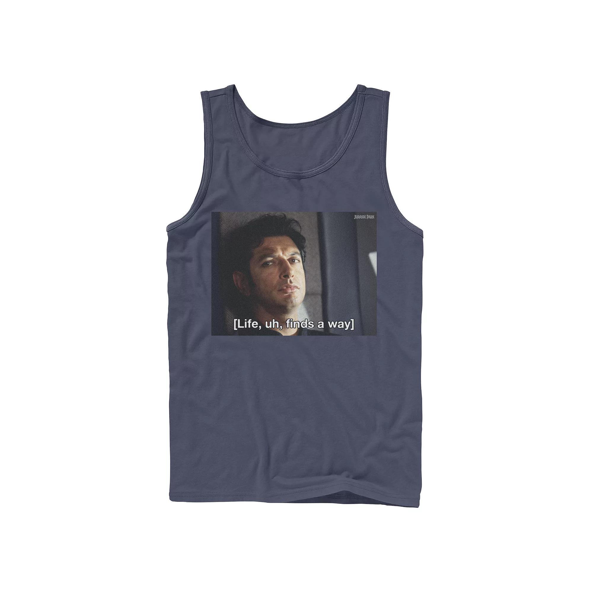 Men's Jurassic Park Life Finds A Way Goldblum Jeff Stare Tank Top,  Product Image