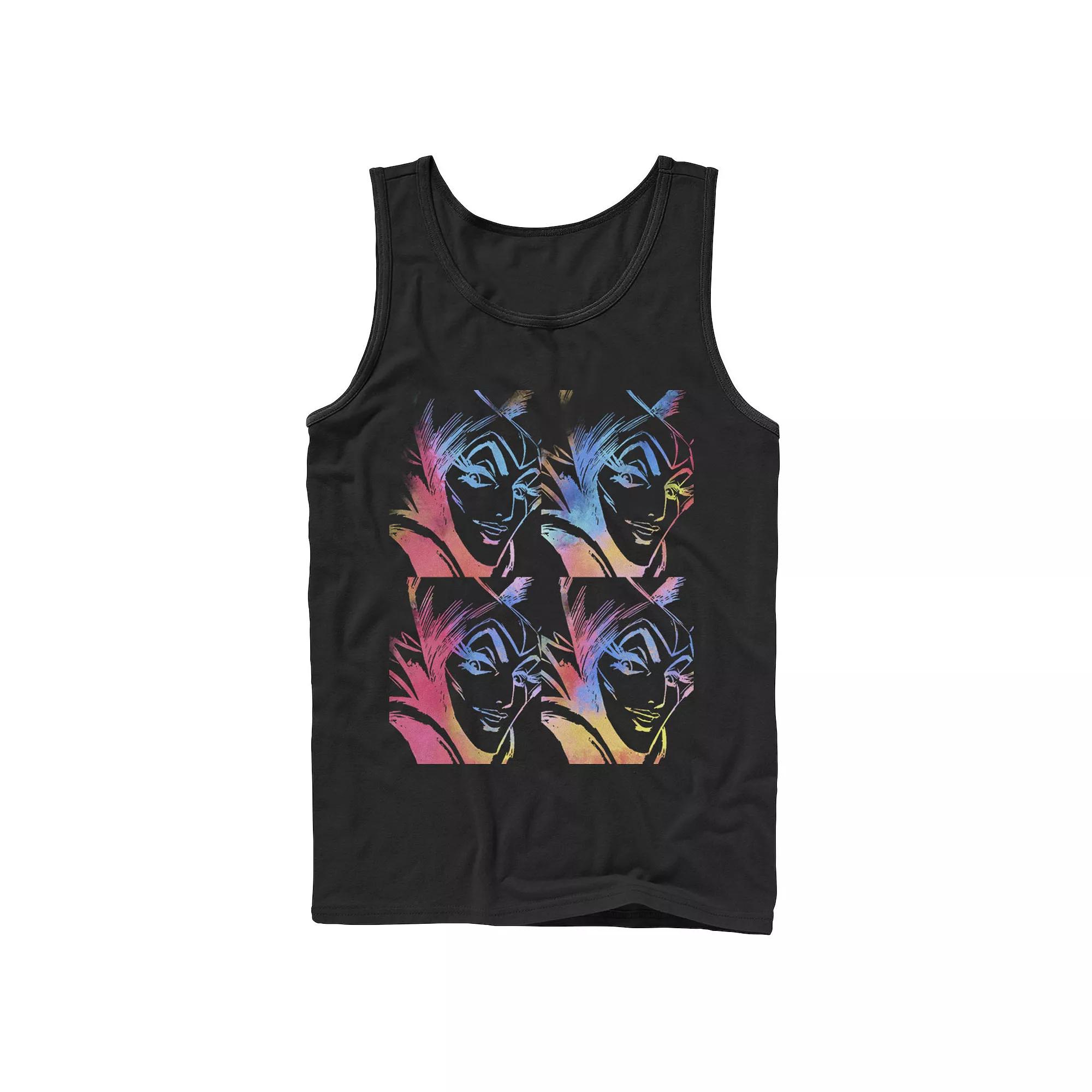 Disney's Villains Sleeping Beauty Maleficent Men's Stencil Panels Tank Top,  Product Image