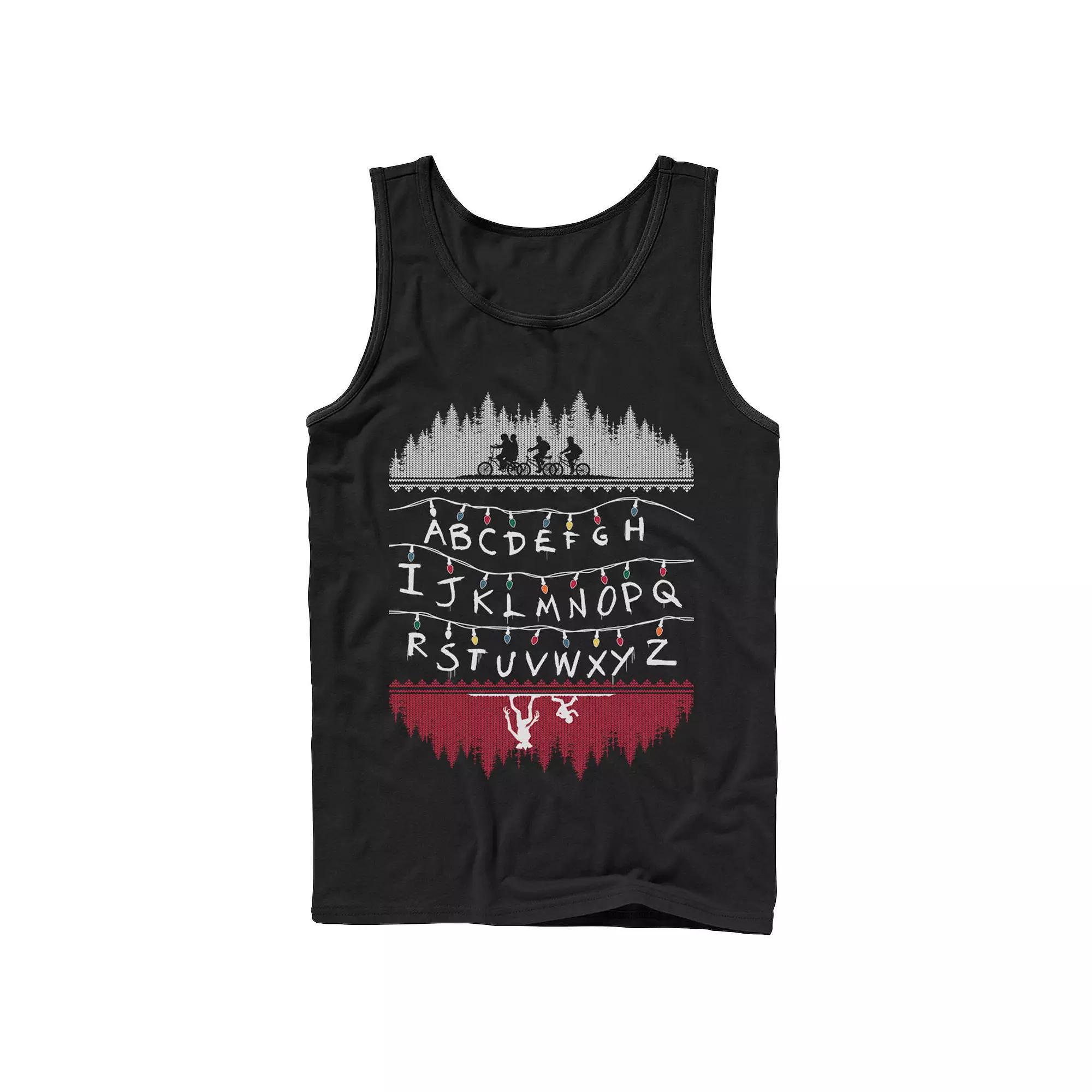 Men's Stranger Things Alphabet Lights Tank Top,  Product Image